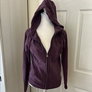 Kiwi Kate Heather Maroon Relaxed Fit Hoodie Adjustable Hood Sz S
